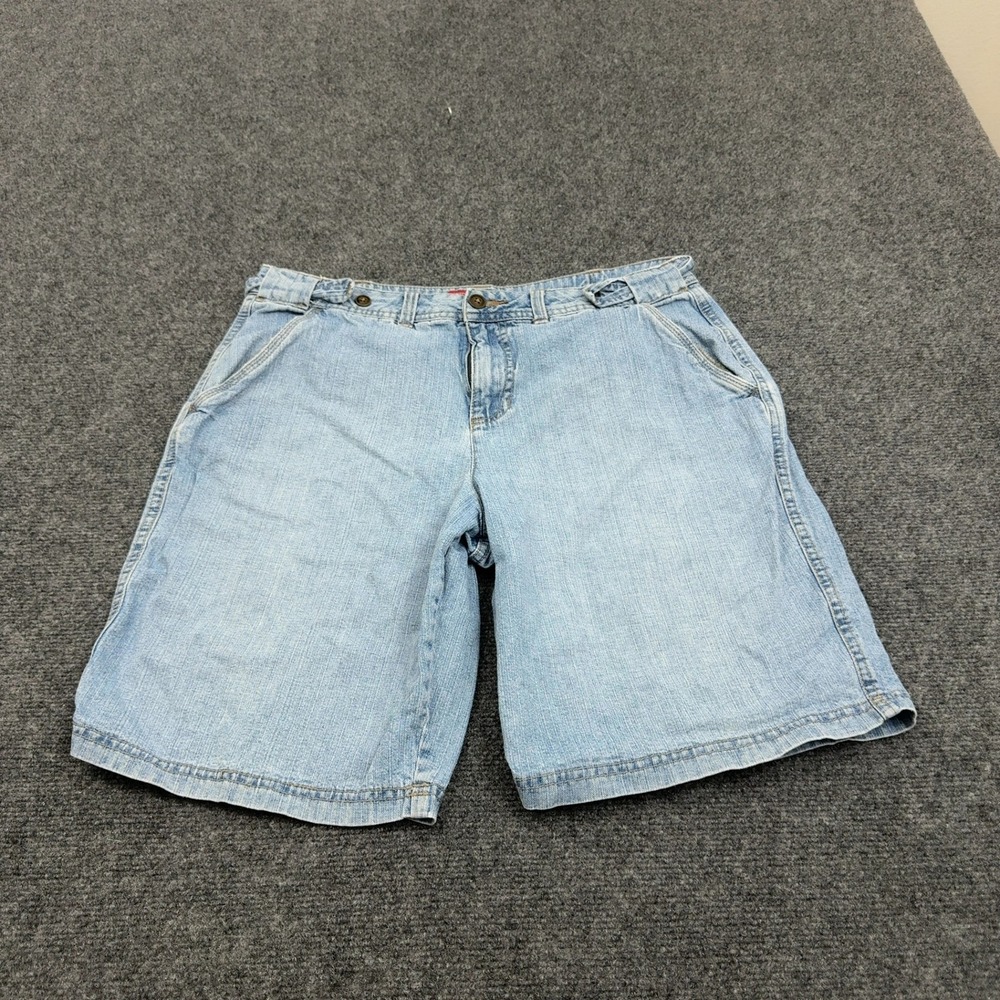 Faded Glory Jean Shorts Ladies 10 Light Blue Cotton Denim Casual Classic Summer